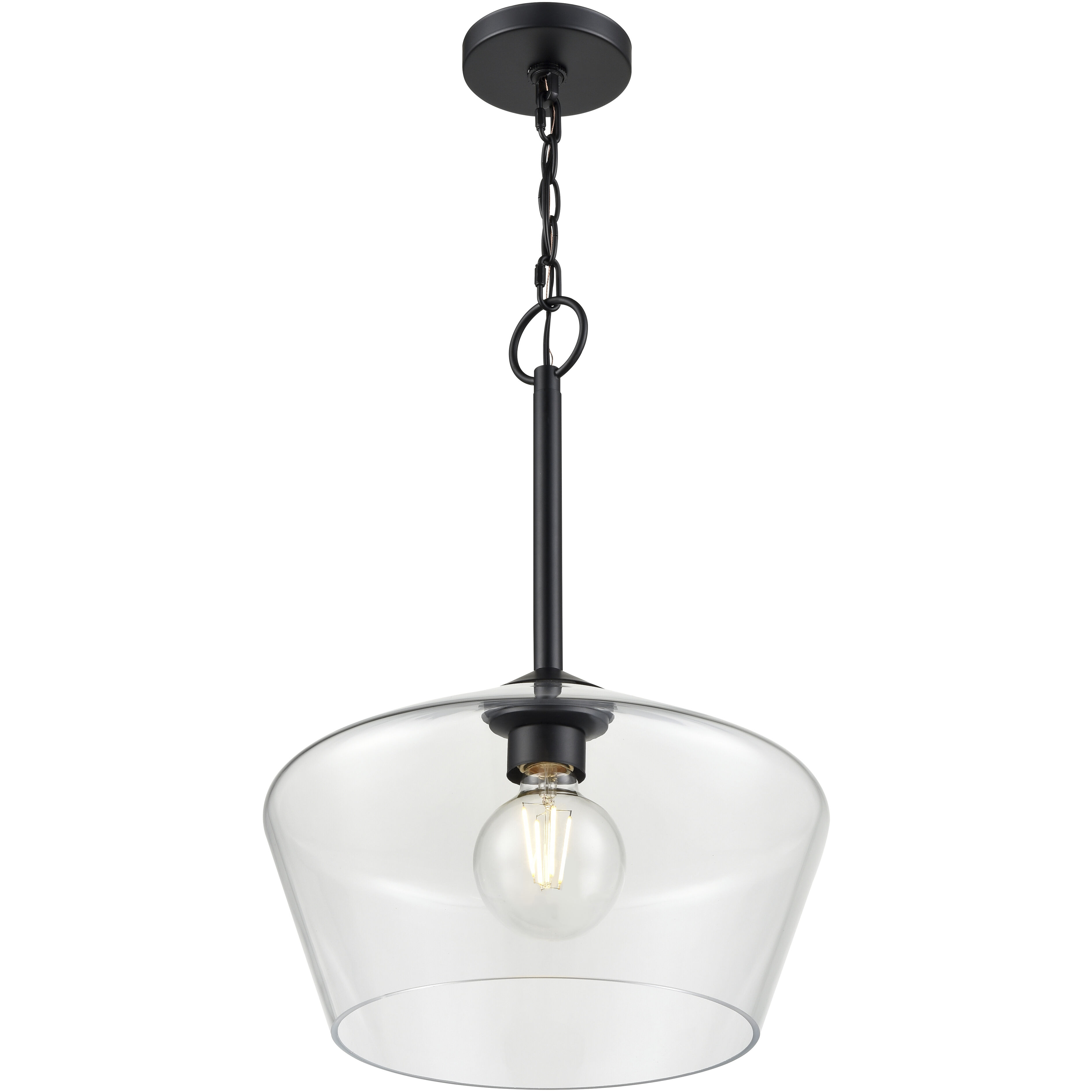 Morbelle 1 Light 14 inch Matte Black Pendant Ceiling Light